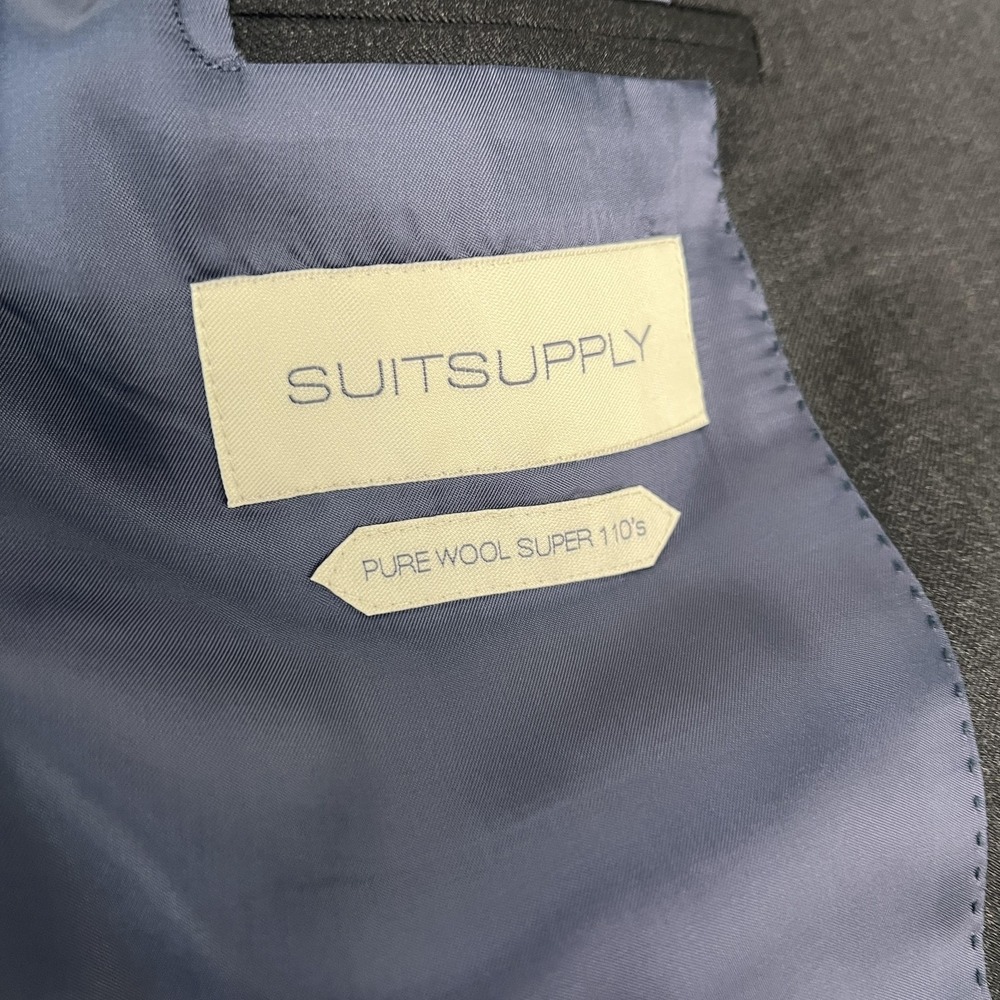 Suitsupply Suit Mens 42L 36x31 Gray Napoli Brescia VBC Wool Super 110s 2 Piece - Picture 2 of 16